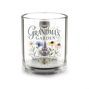 Grandma’s Garden 10oz Glass Mug — Floral Keepsake Tea & Coffee Cup Milo Bailey Dog Dad Mom  Glass Mug 10 oz