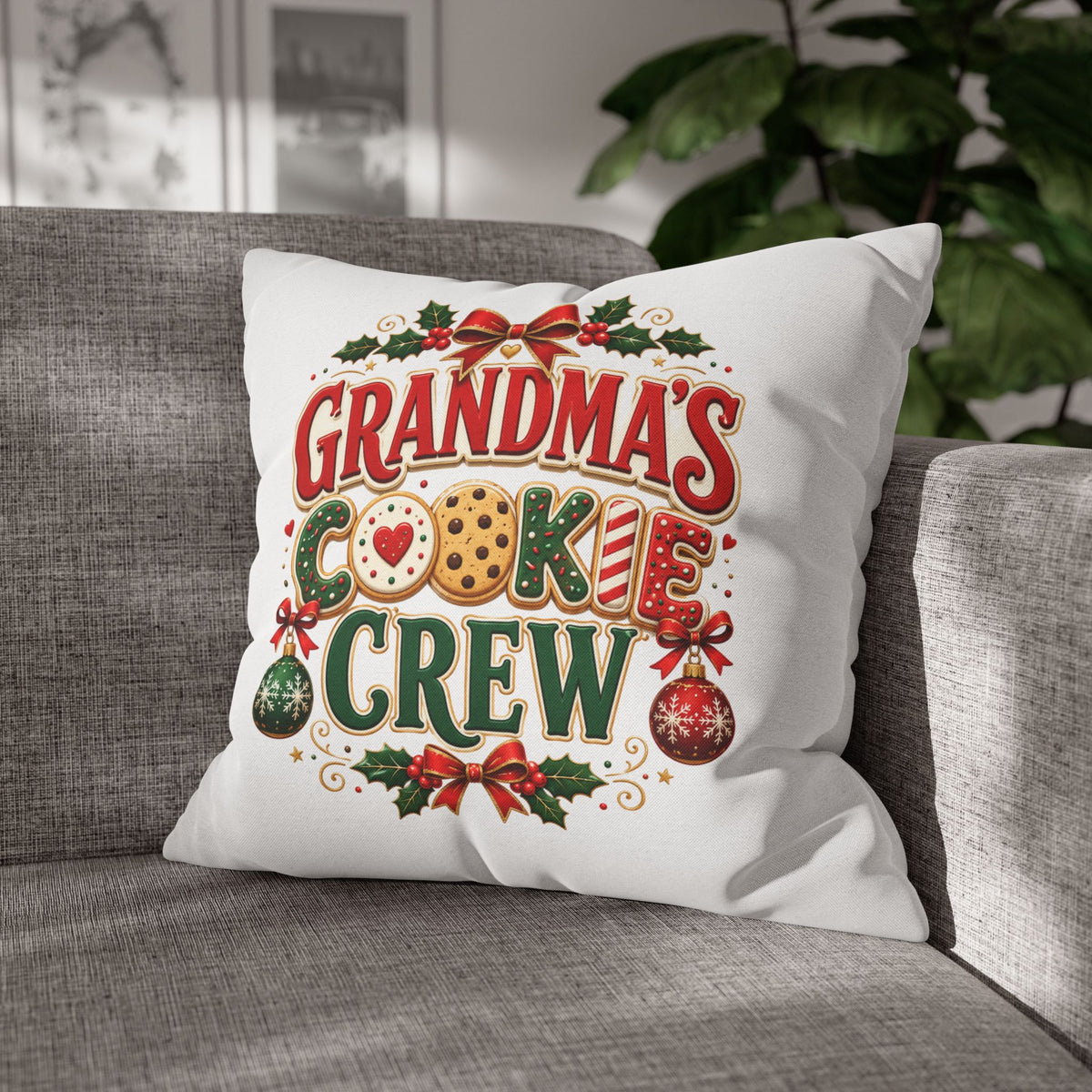 Grandma's Cookie Crew Christmas Pillowcase