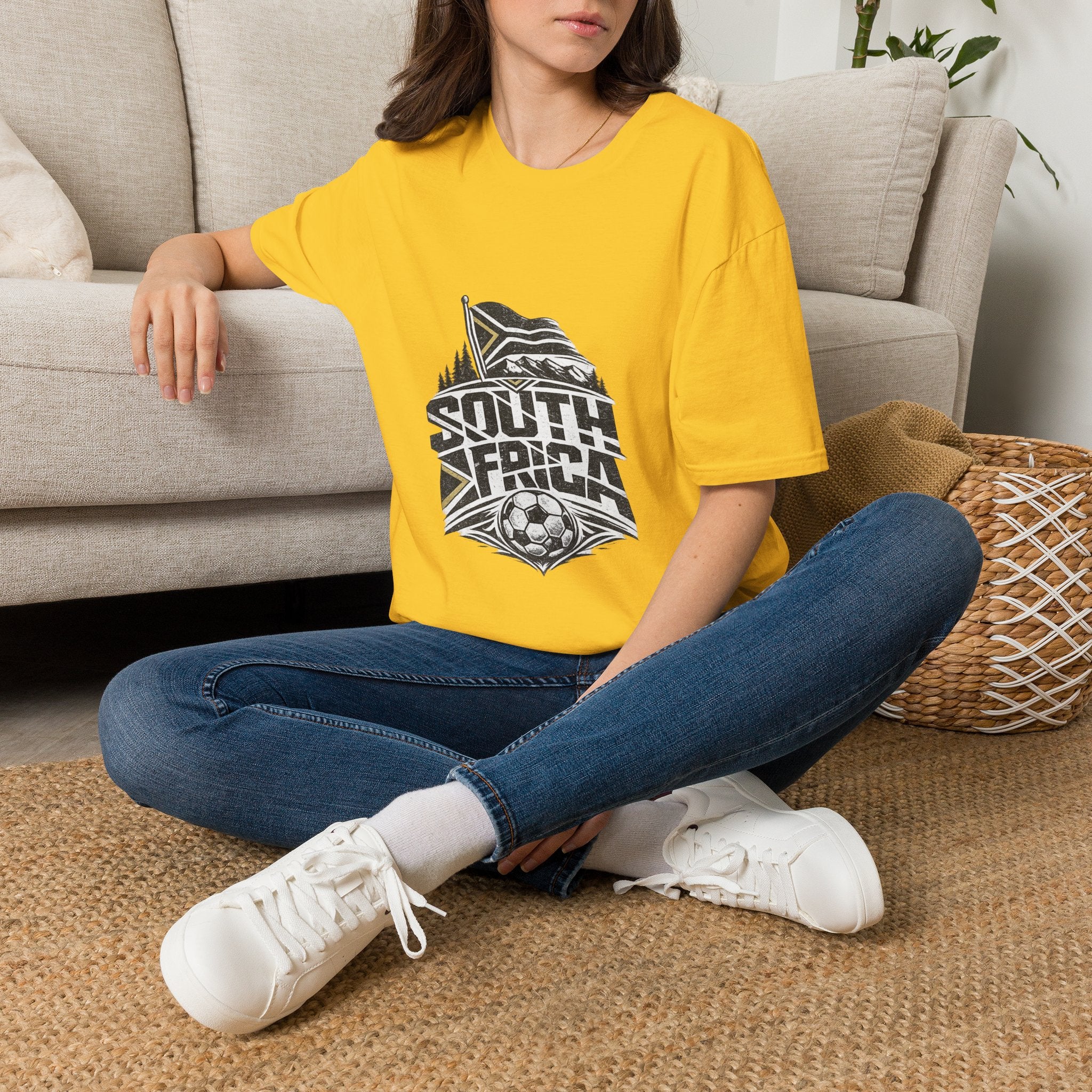 South Africa Flag & Soccer Crest T‑Shirt