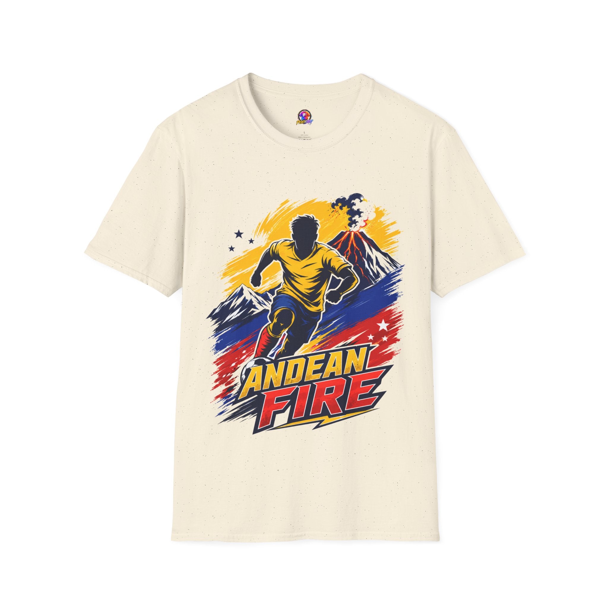 Ecuador Andean Fire Running T‑Shirt — Volcano Trail Runner Graphic Tee