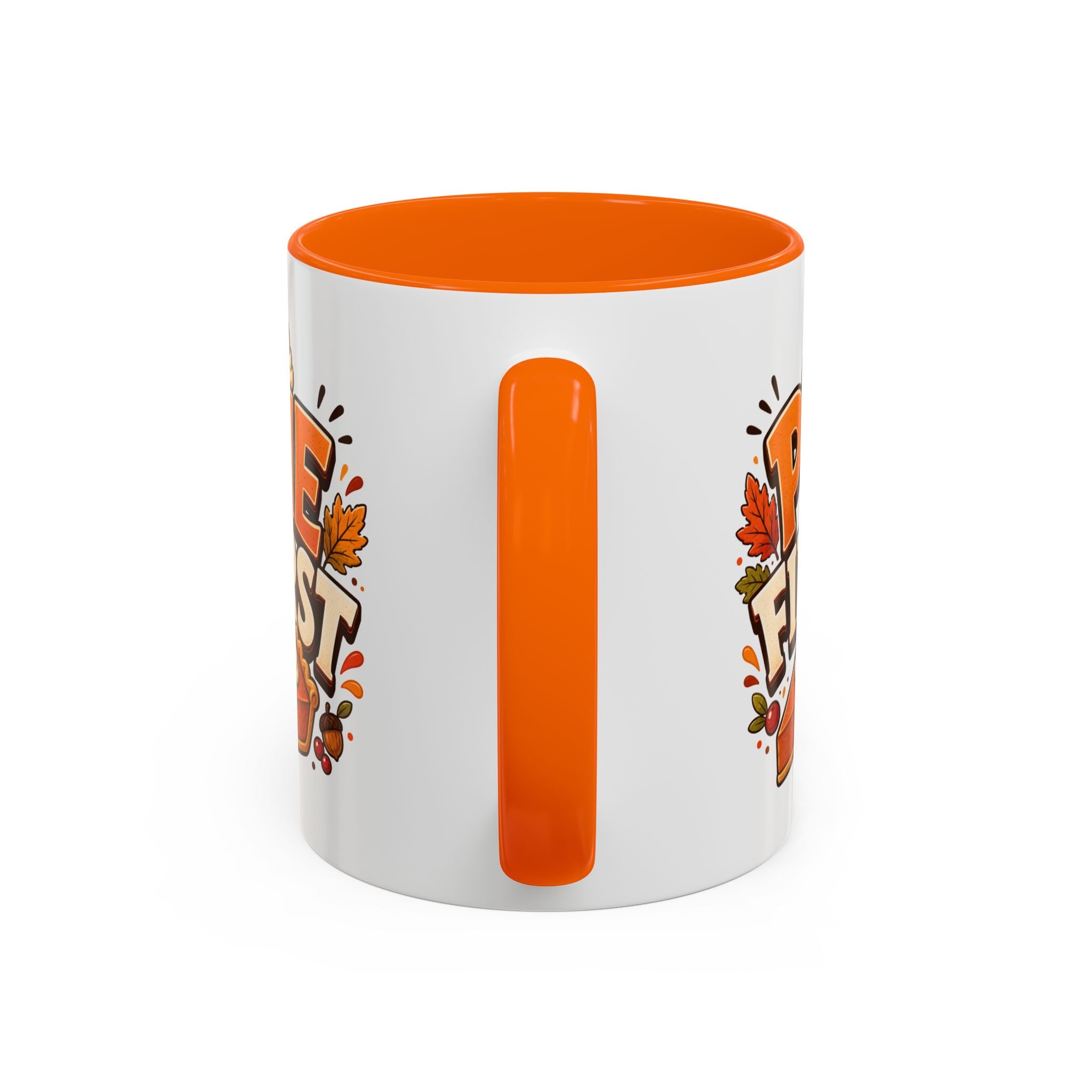 Thanksgiving Mug Pie First Coffee Mug — Funny Thanksgiving Autumn Pie Lover Accent Mug
