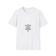 We Wear Each Other's Courage Ribbon Typography T-Shirt, Inspirational Community Support Graphic Tee - Trending Now - September 2026