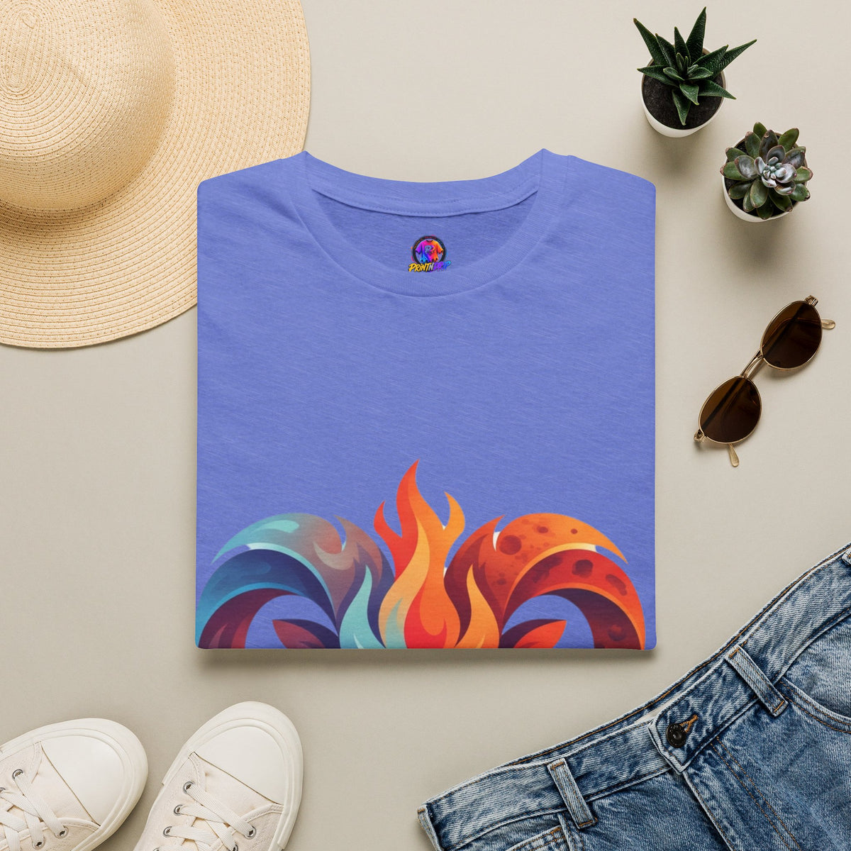 Aries Zodiac Ram Head Flame Graphic T-Shirt — Bold Aries Zodiac Tee