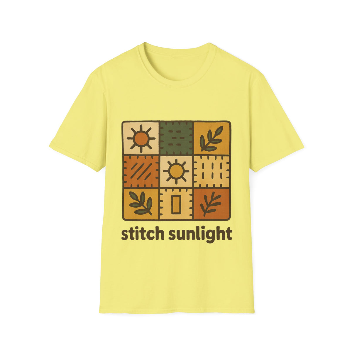 T-Shirt — Rustic Sunflower Patchwork “Catch Sunlight” Graphic Tee - Trending Now - September 2026