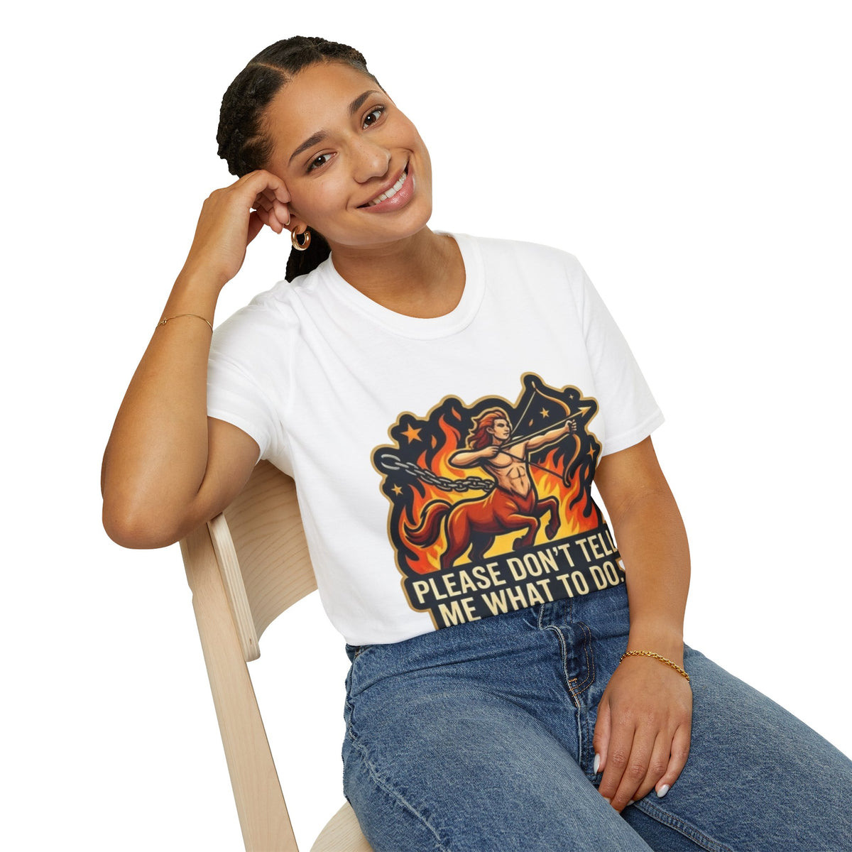 Sagittarius Archer T-Shirt — "Please Don't Tell Me What To Do" Zodiac Graphic