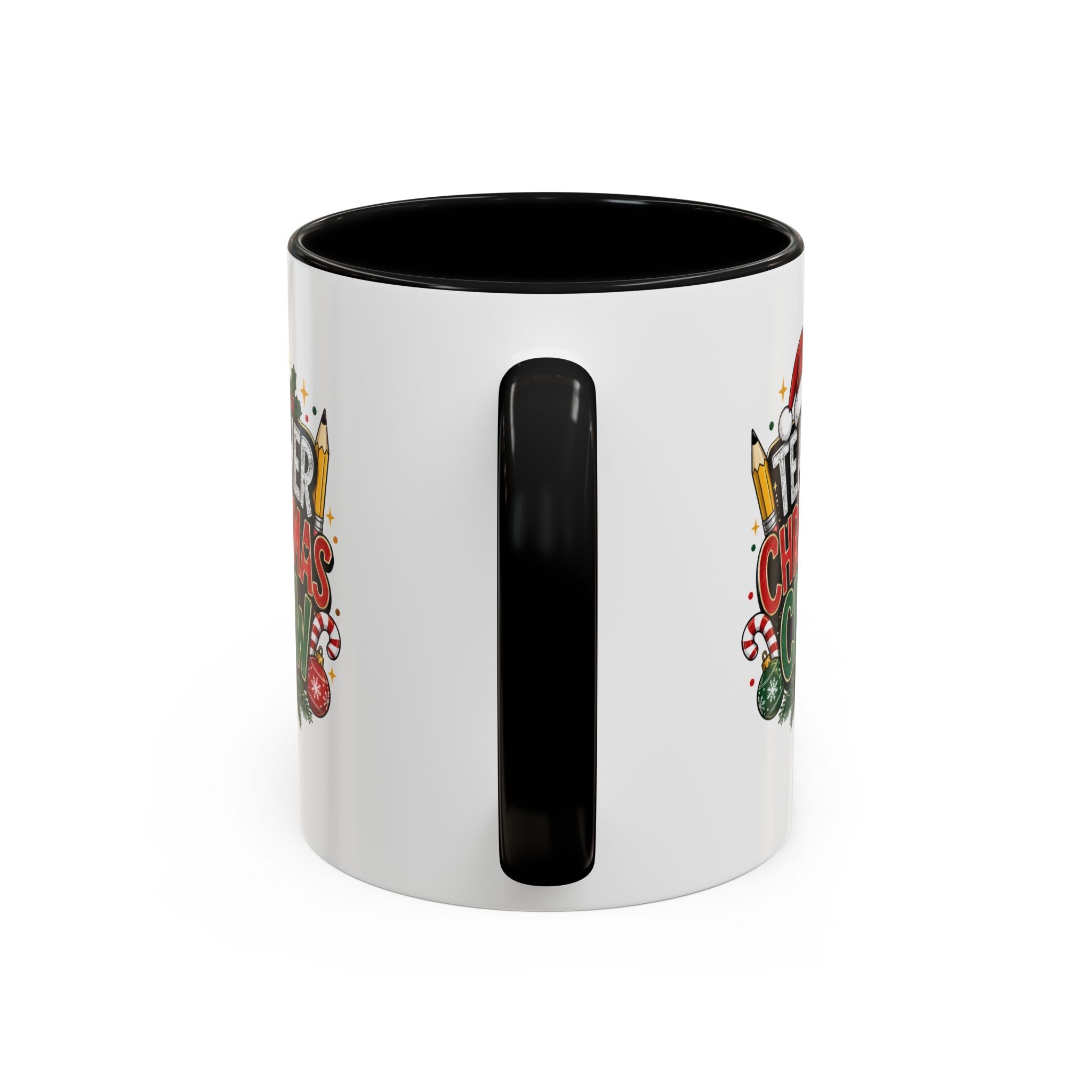 Teacher Christmas Crew Accent Coffee Mug – Holiday Teacher Gift