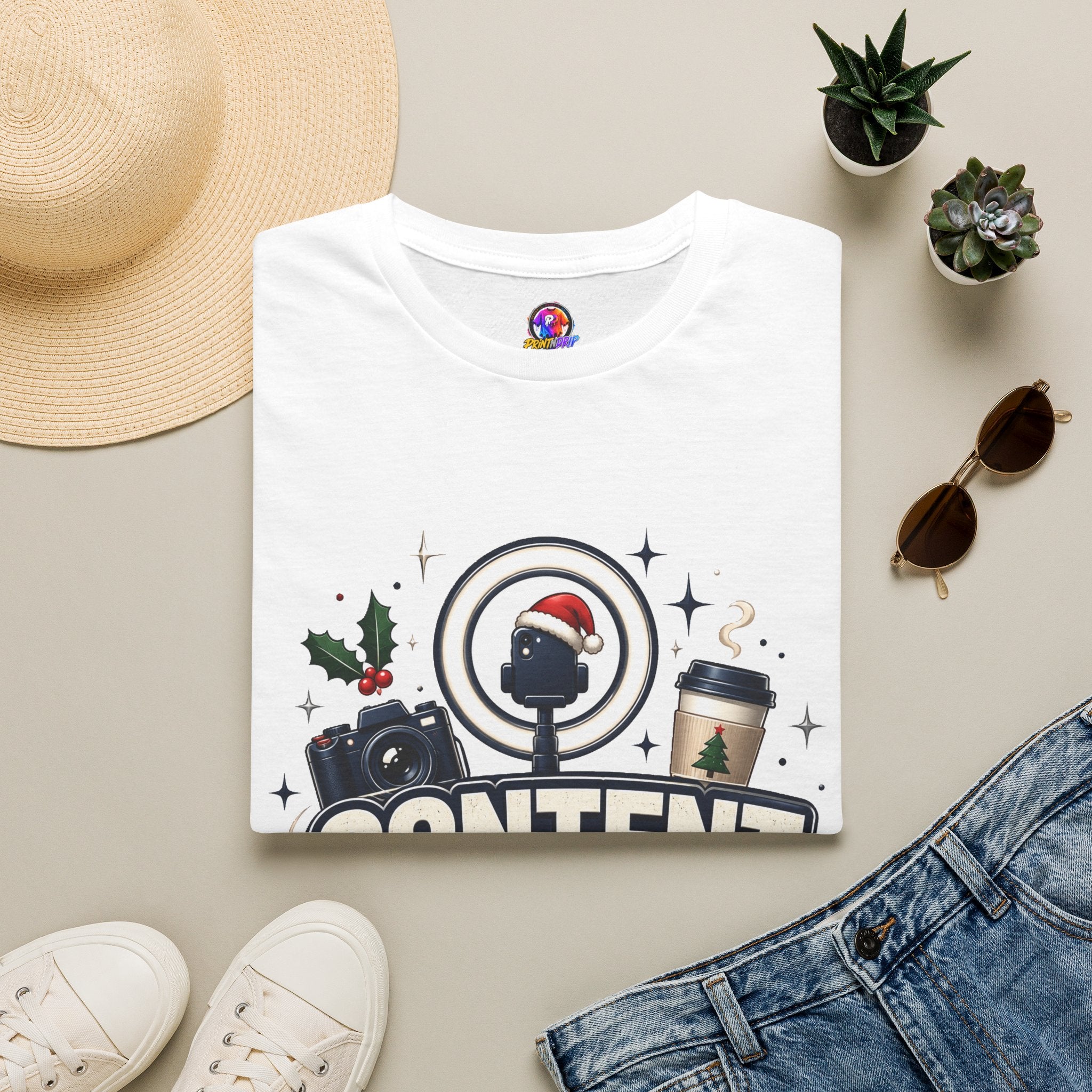 Content Creator Christmas T-Shirt