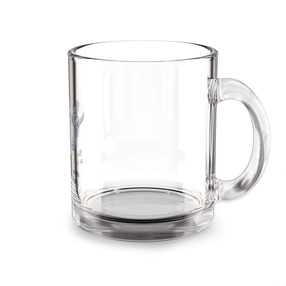 Pisces Glass Mug — "Sensitive soul with wild imagination" 10oz Zodiac Coffee Cup