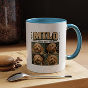 Milo Bailey Dog Dad Mom Personalized Dog Mug — "Milo: Good Boy Tour" Photo Accent Coffee Mug