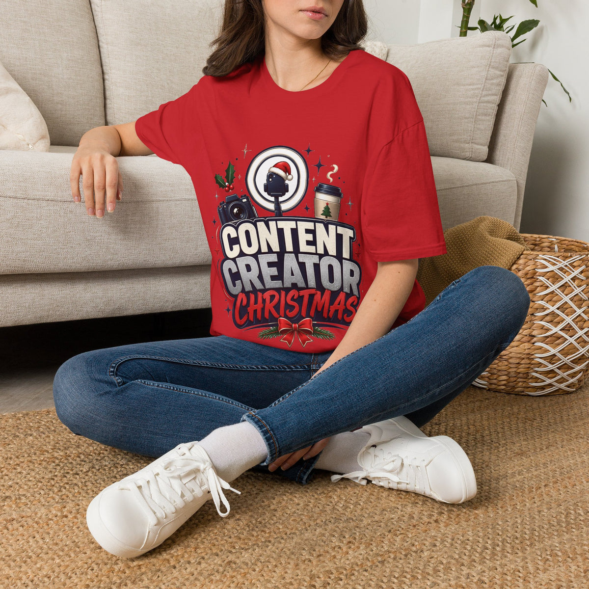 Content Creator Christmas T-Shirt