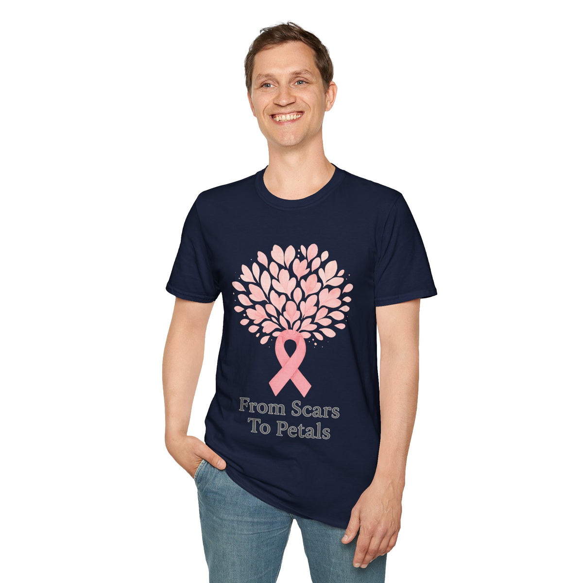 From Scars To Petals Pink Ribbon Tree T-Shirt, Breast Cancer Survivor Gift Tee - Trending Now - September 2026