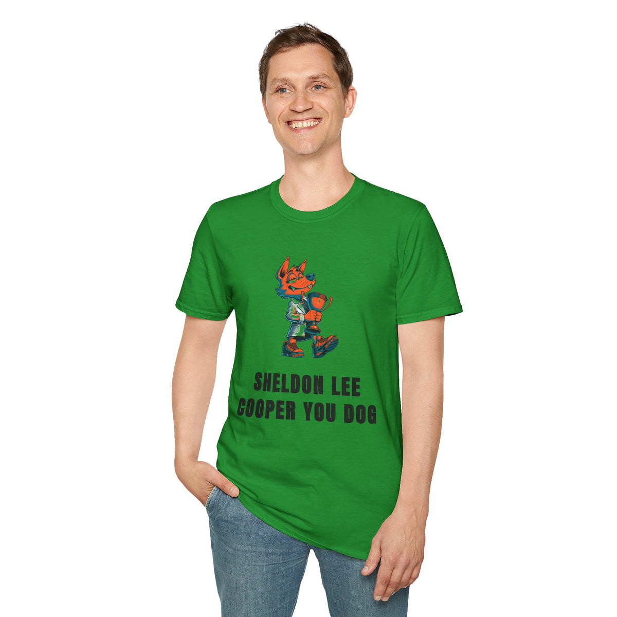 Cute Red Fox Graphic T-Shirt — "Sheldon Lee Cooper You Dog" - Trending Now - September 2026