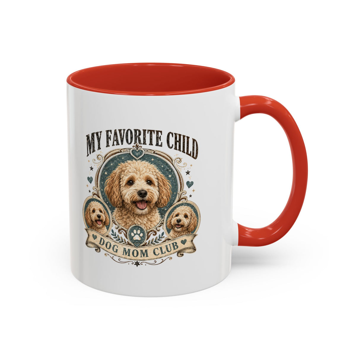 Milo Bailey Dog Dad Mom Dog Mom Coffee Mug – “My Favorite Child” Cute Paw Print Accent Mug
