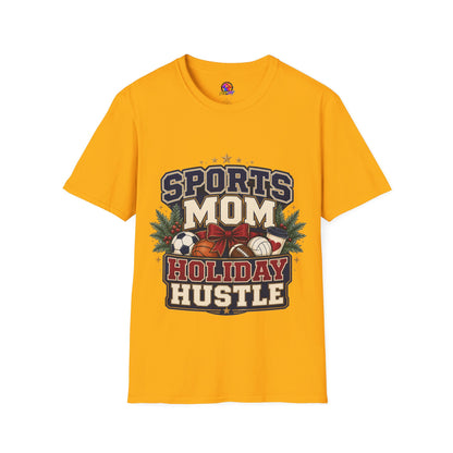 Sports Mom T‑Shirt — "Holiday Hustle" Athletic Mom Tee
