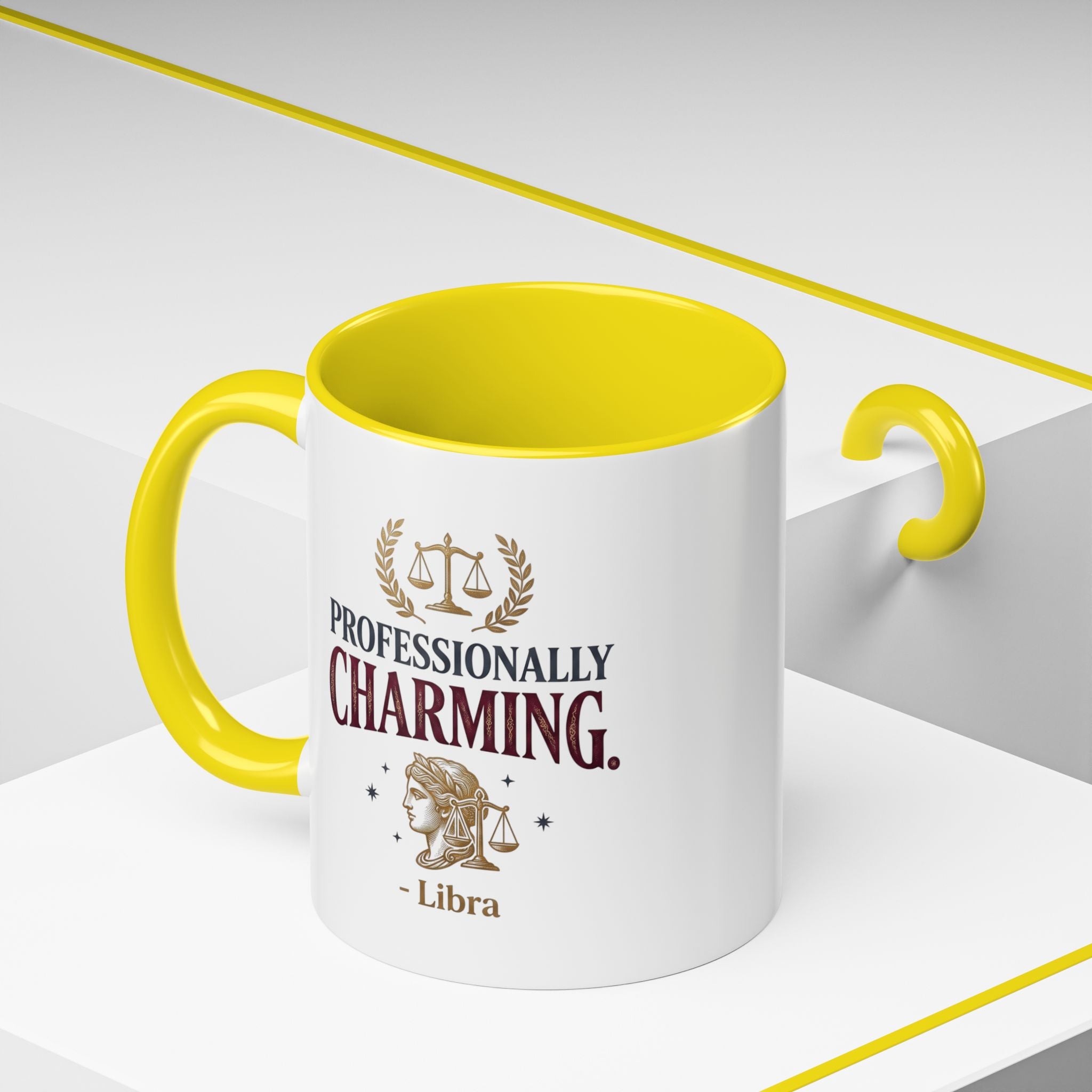 Libra 'Professionally Charming' Accent Coffee Mug — Zodiac Astrology Gift
