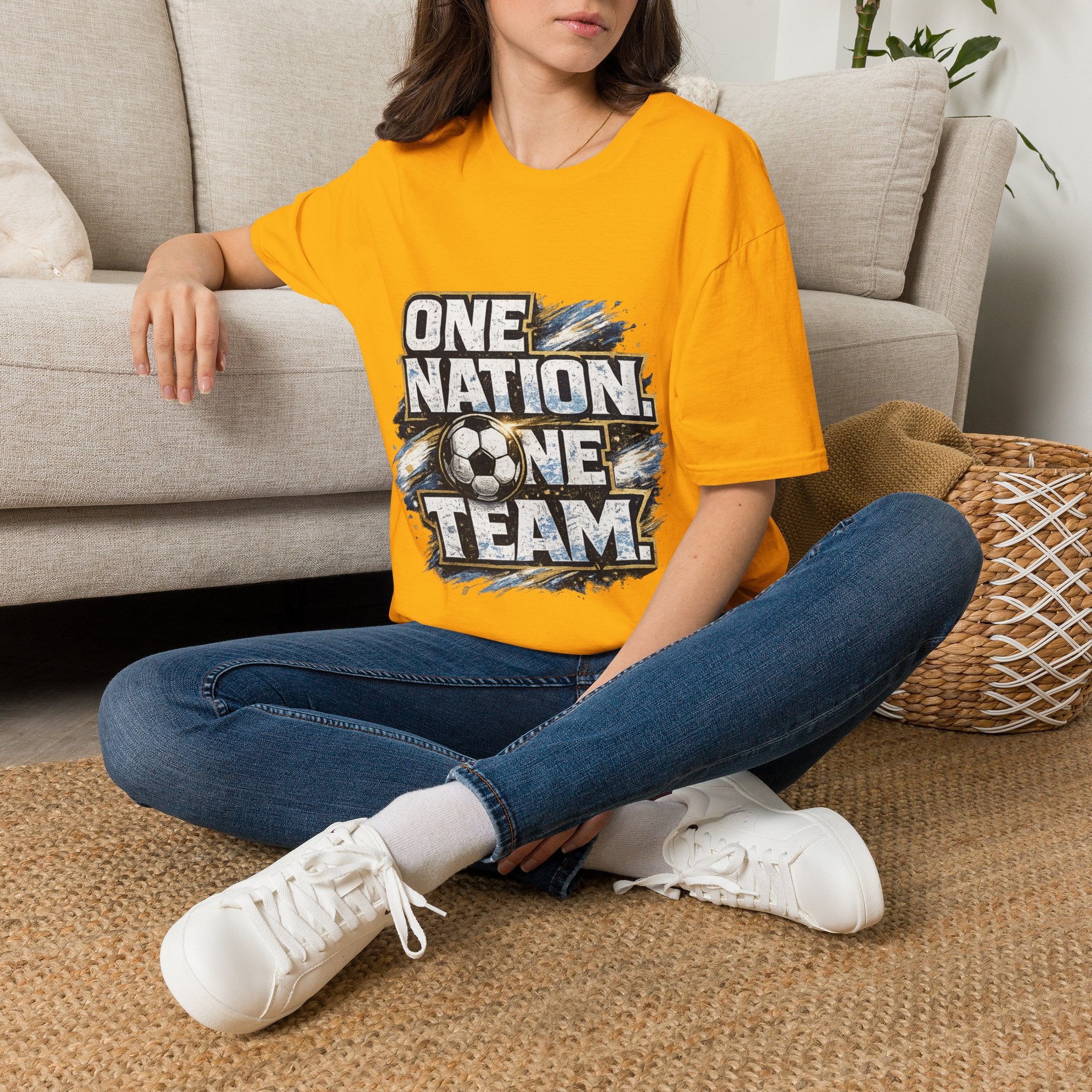 One Nation One Team Soccer T-Shirt — Supportive Fan Tee