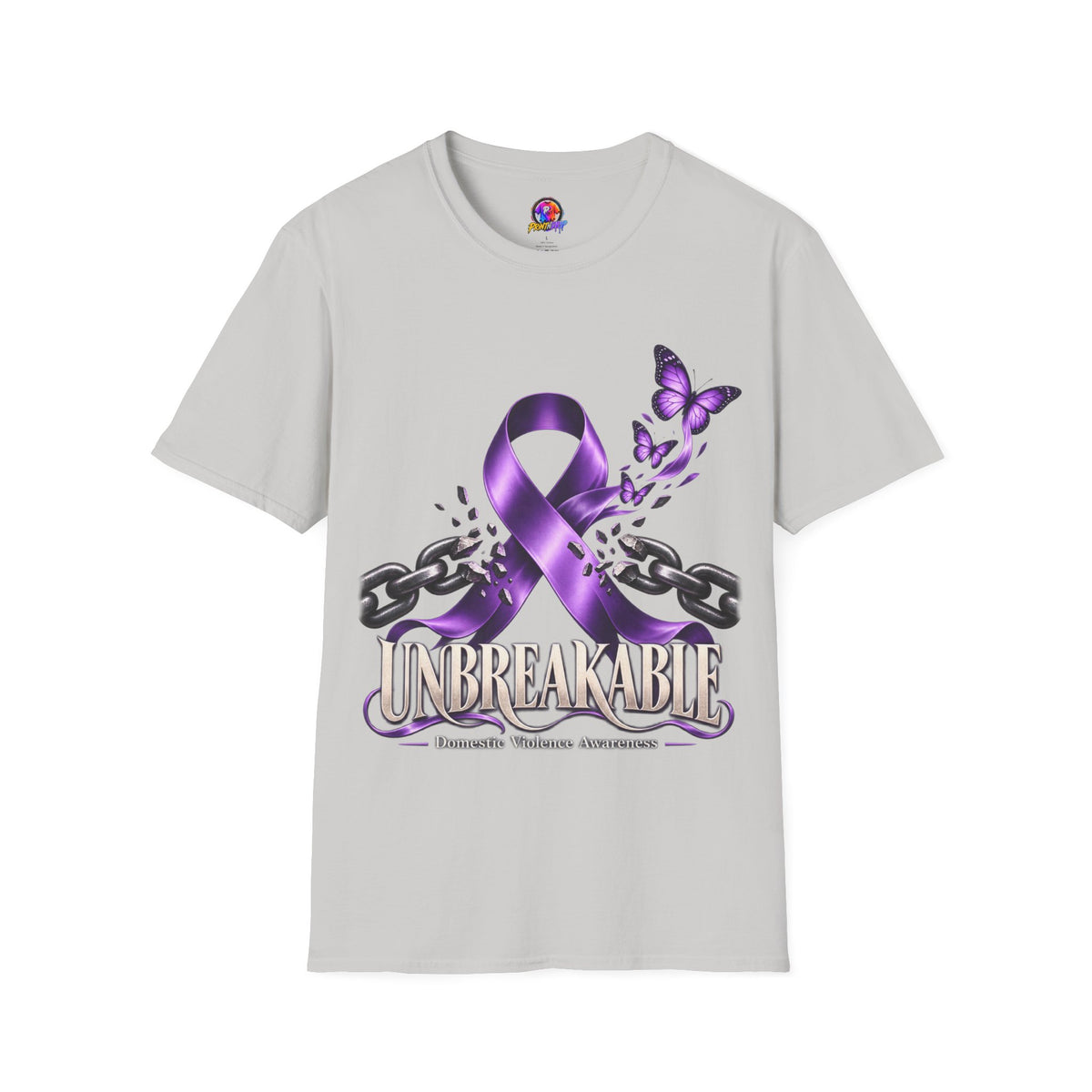 Unbreakable Purple Ribbon T-Shirt —Domestic Violence  Awareness Support Tee