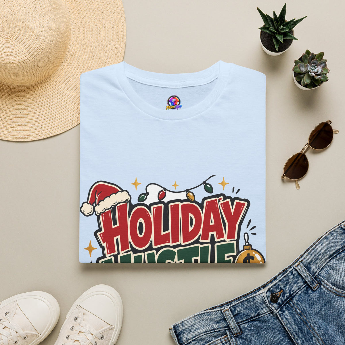 Holiday Hustle Mode T-Shirt — Funny Christmas Graphic Tee