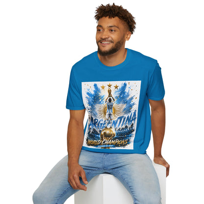 Argentina World Champions T‑Shirt — Soccer World Cup 3 Stars Tribute