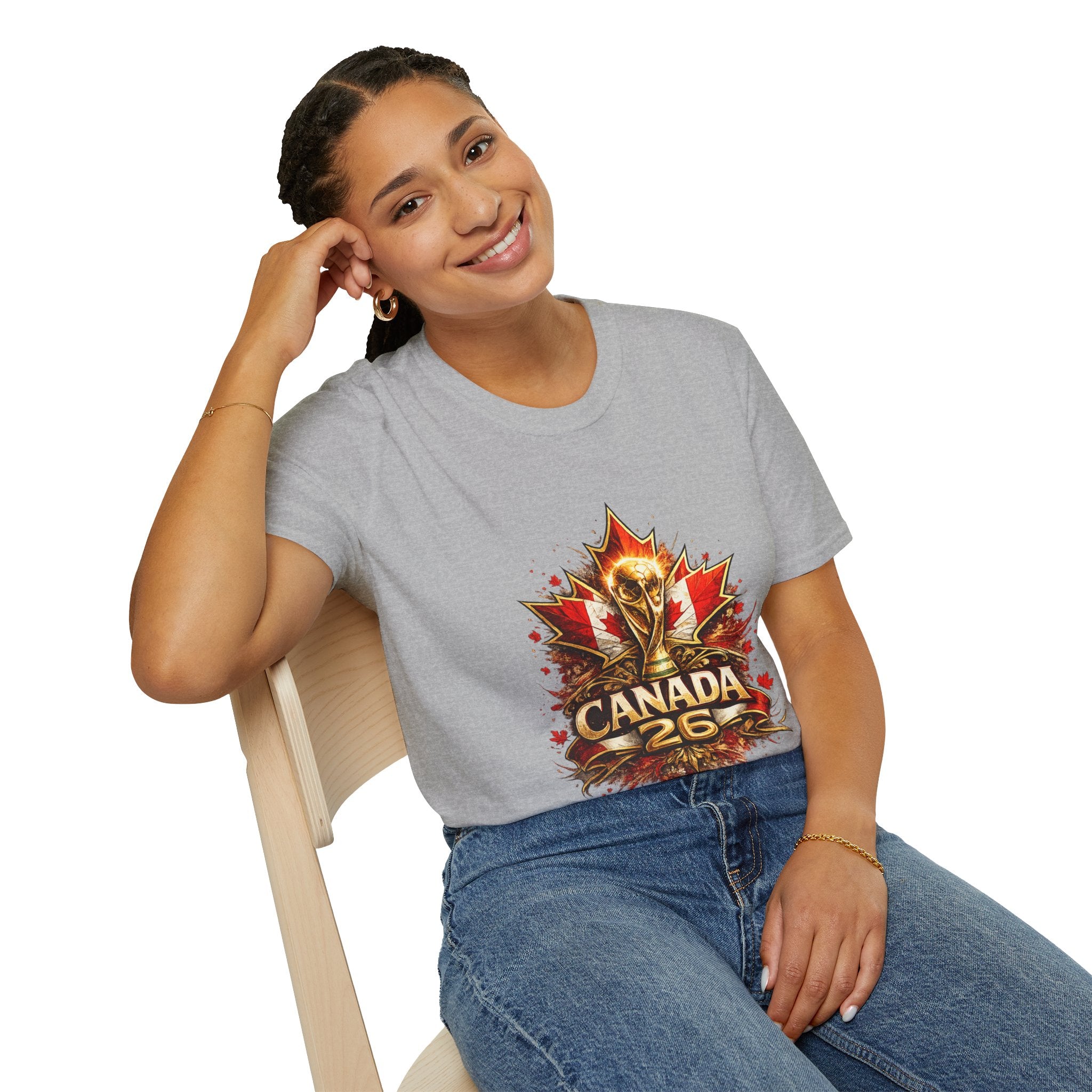 Canada World Cup T‑Shirt — Maple Leaf Soccer Trophy 26
