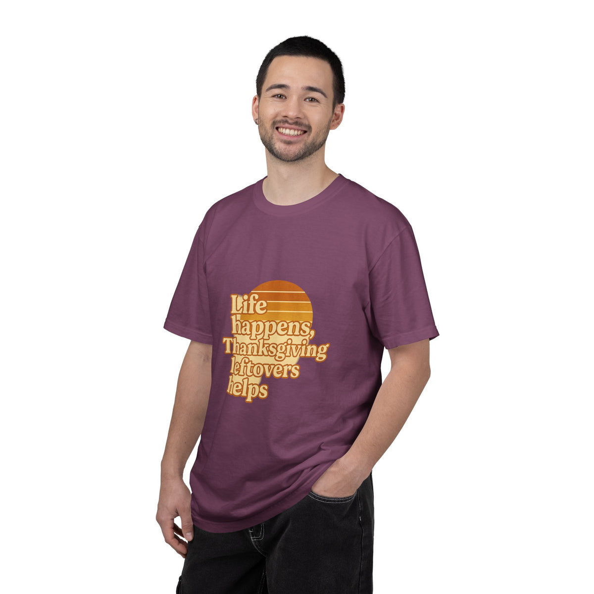 Thanksgiving Leftovers T-Shirt — “Life Happens, Thanksgiving Leftovers Helps” Retro Tee - Trending Now - October 2026
