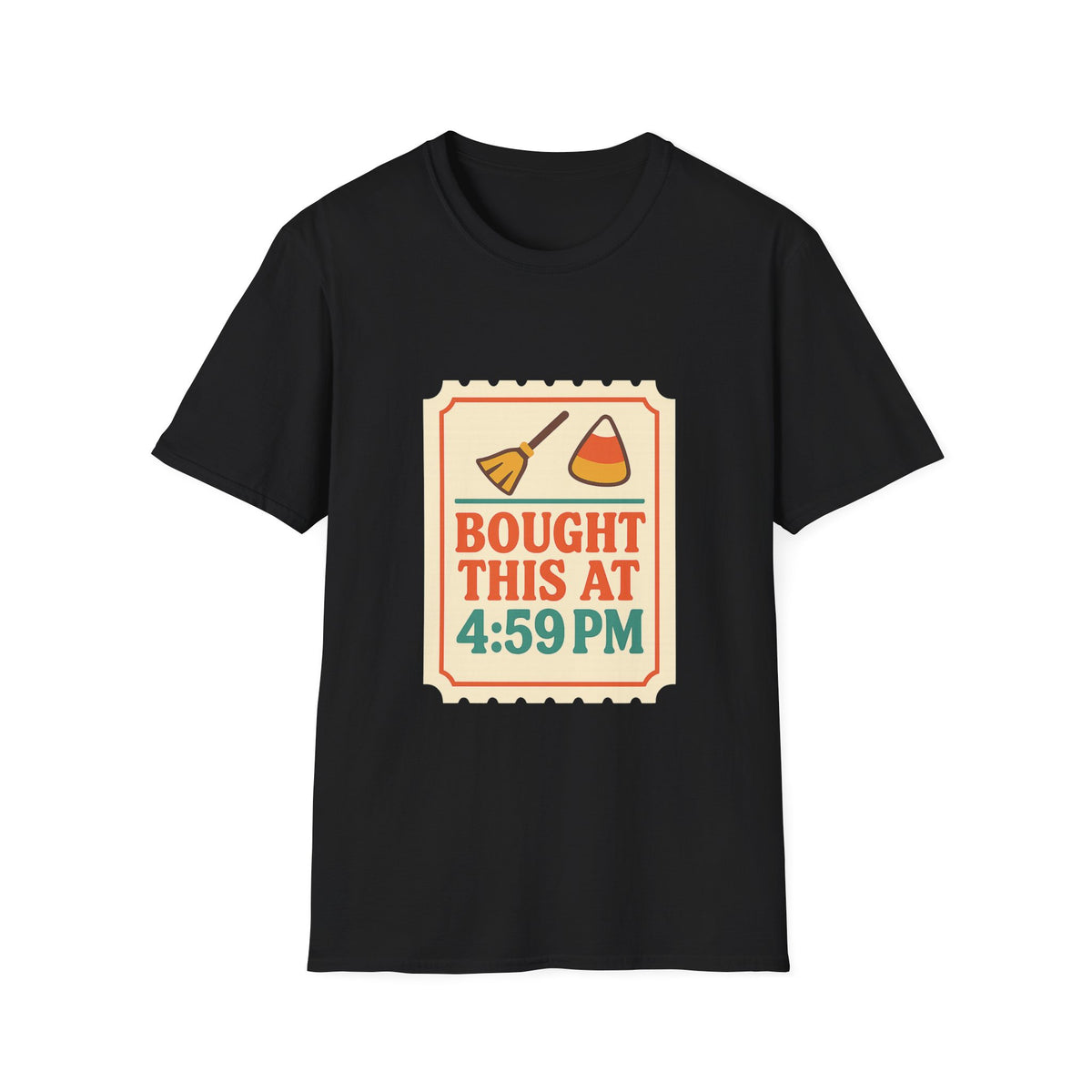 T-Shirt — "Bought This At 4:59 PM" Retro Grocery Sticker Design - Trending Now - October 2026