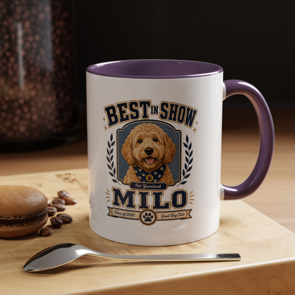 Milo Bailey Dog Dad Mom Best in Show Milo Coffee Mug — Personalized Dog Lover Accent Mug