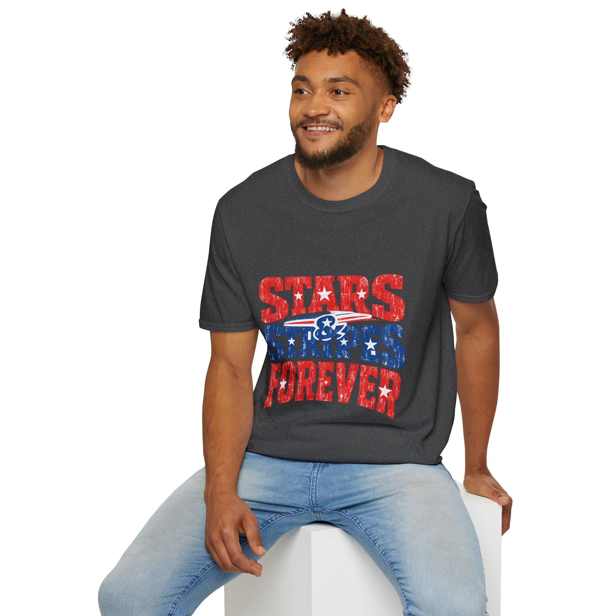 USA Stars & Stripes Forever T-Shirt — Patriotic Red White Blue Graphic Tee