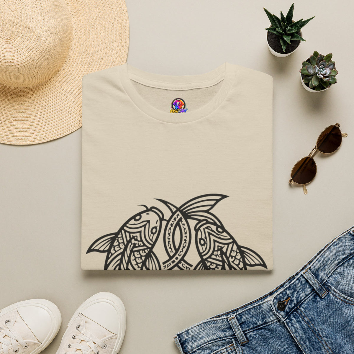 T-Shirt — Intricate Tribal Turtle Line Art Graphic Tee