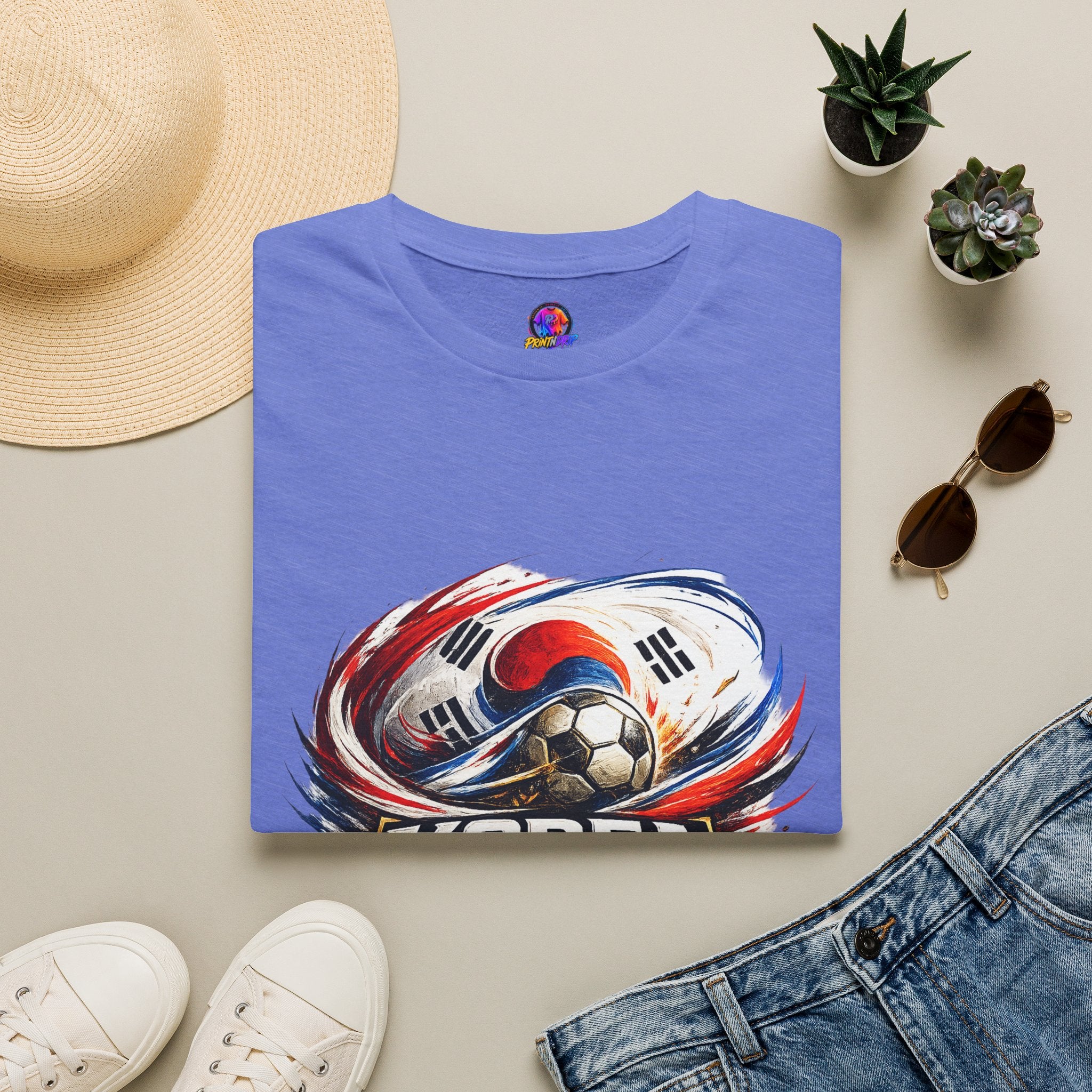 Korea Soccer T‑Shirt — Korea Football Crest Tee