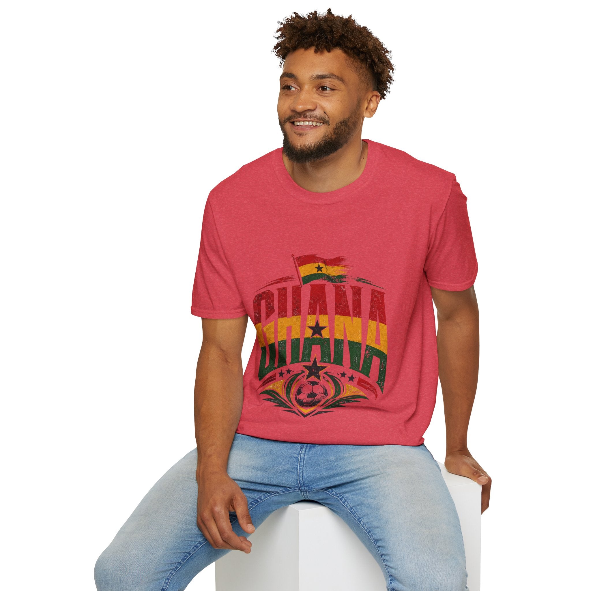 Ghana Flag Soccer T-Shirt — Retro Ghana Pride Football Tee