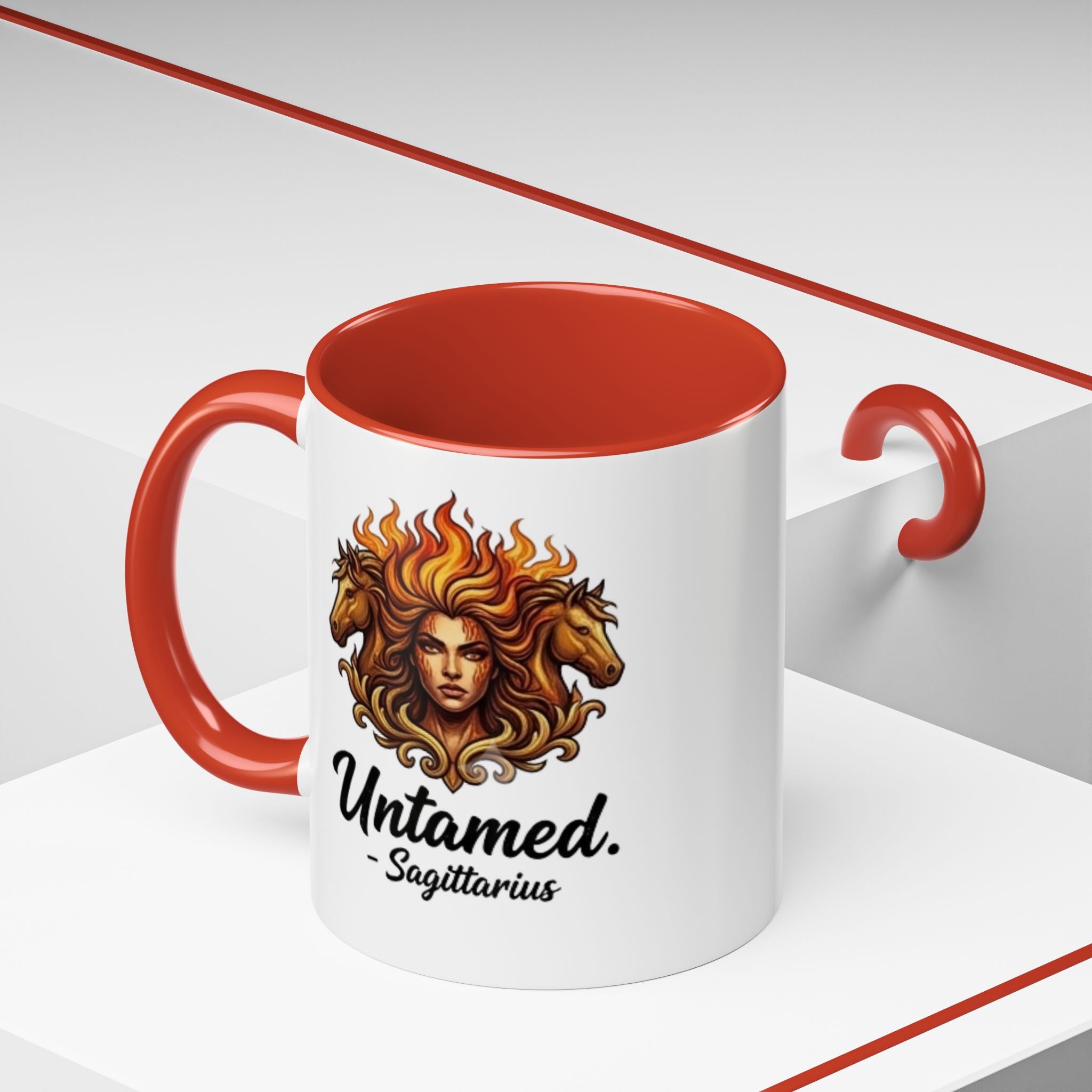 Untamed Sagittarius Accent Coffee Mug – Zodiac Astrology Gift (11/15oz)
