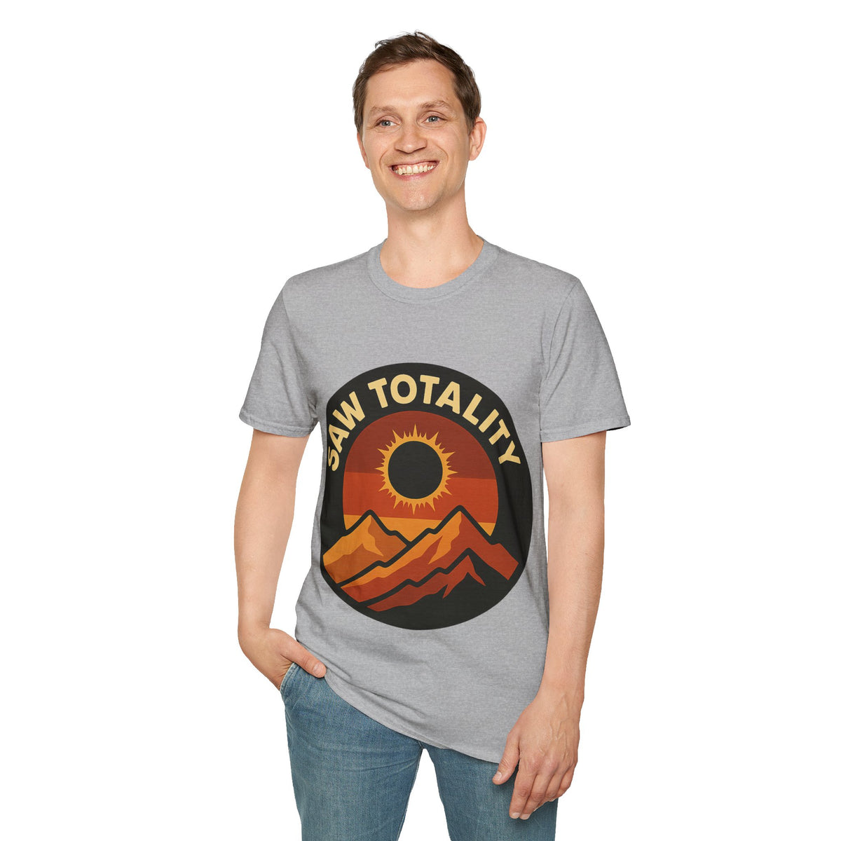 I Saw Totality Solar Eclipse Graphic Tee - Retro Nature Mountain T-Shirt - Trending Now - September 2026
