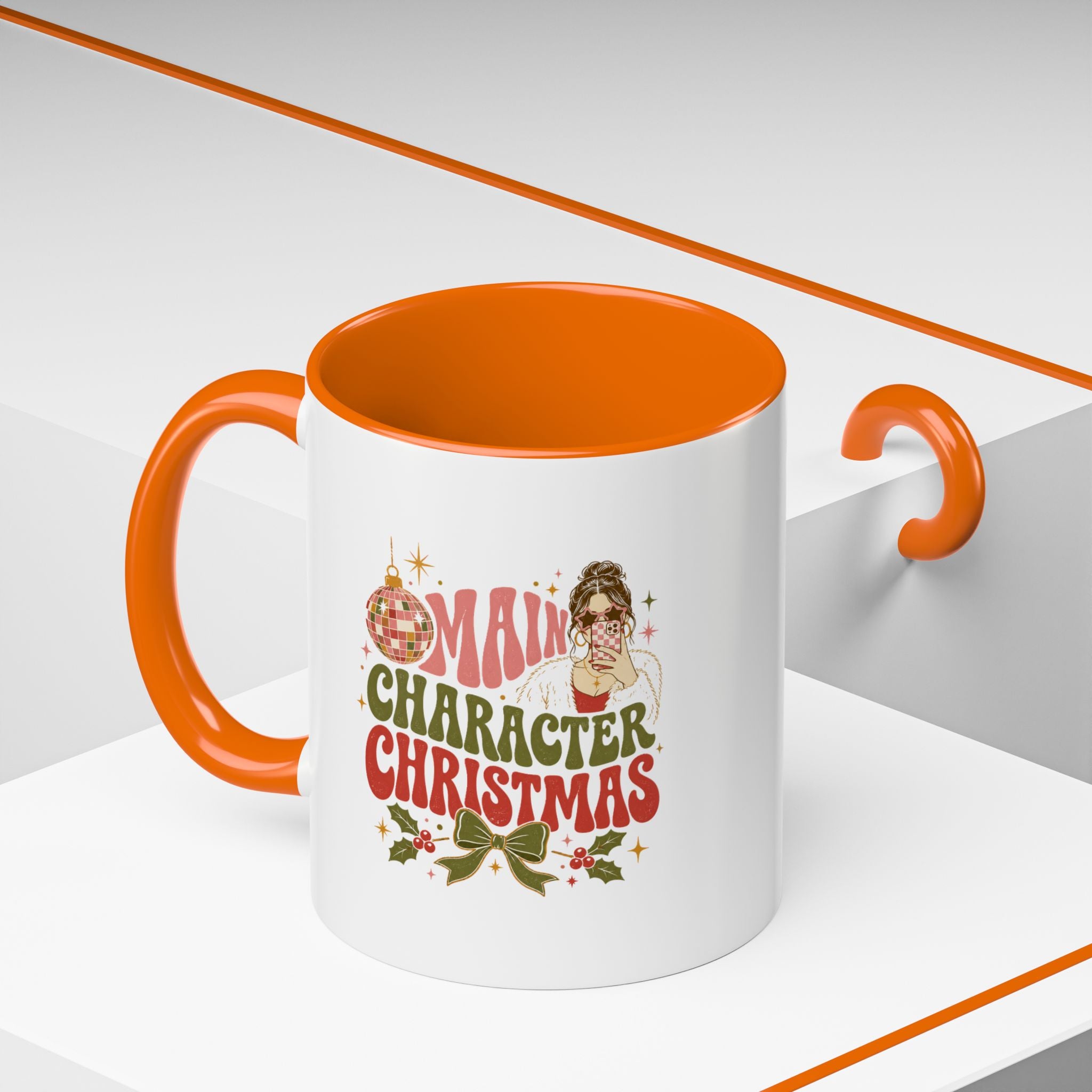 Modern Day Christmas Main Character Christmas Mug — Funny Holiday Coffee Cup
