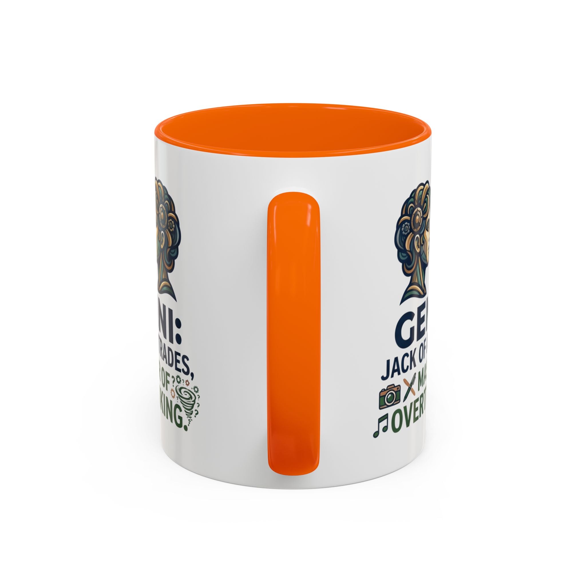 Gemini Coffee Mug – “Jack of All Trades, Master of Overthinking” Zodiac Accent Mug