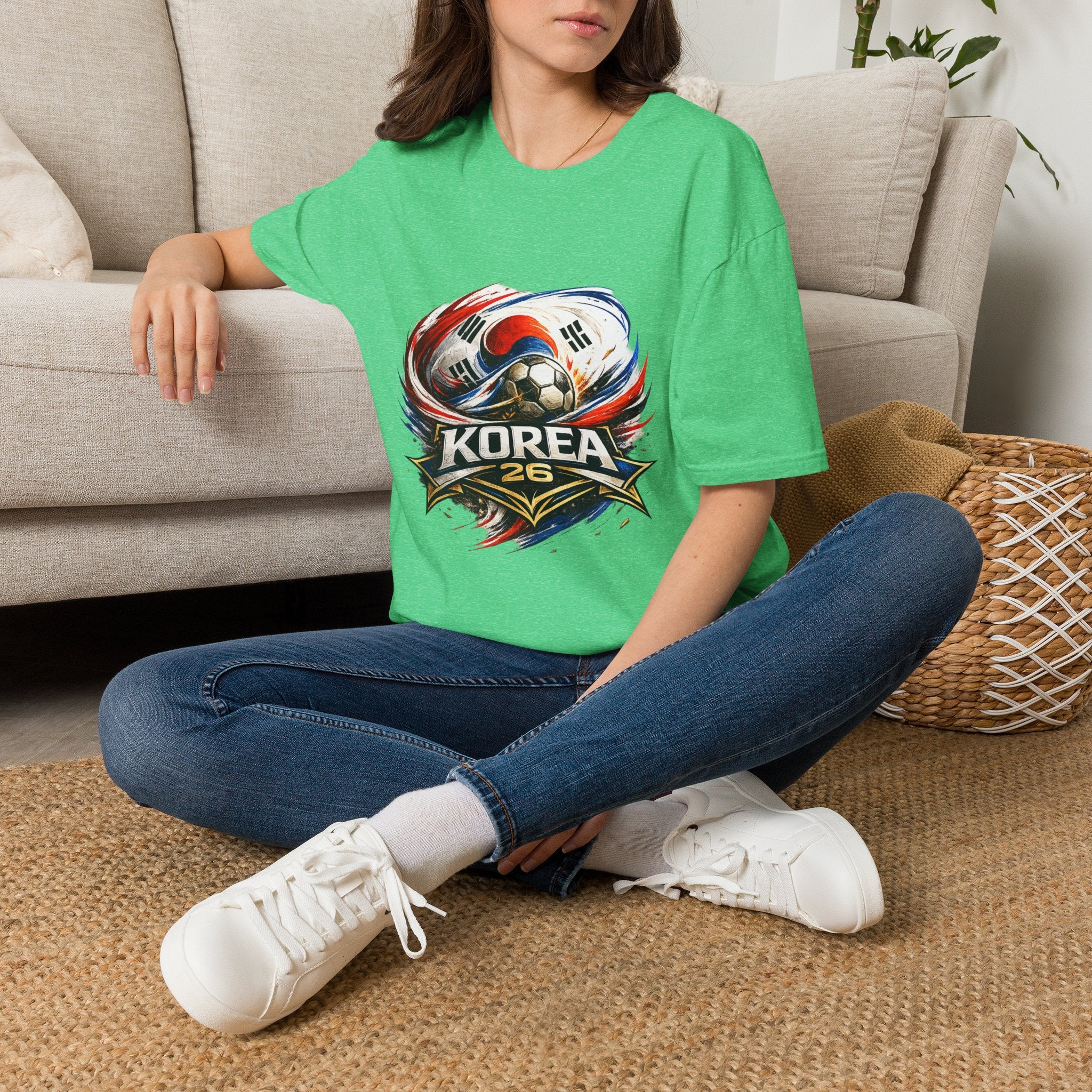 Korea Soccer T‑Shirt — Korea Football Crest Tee