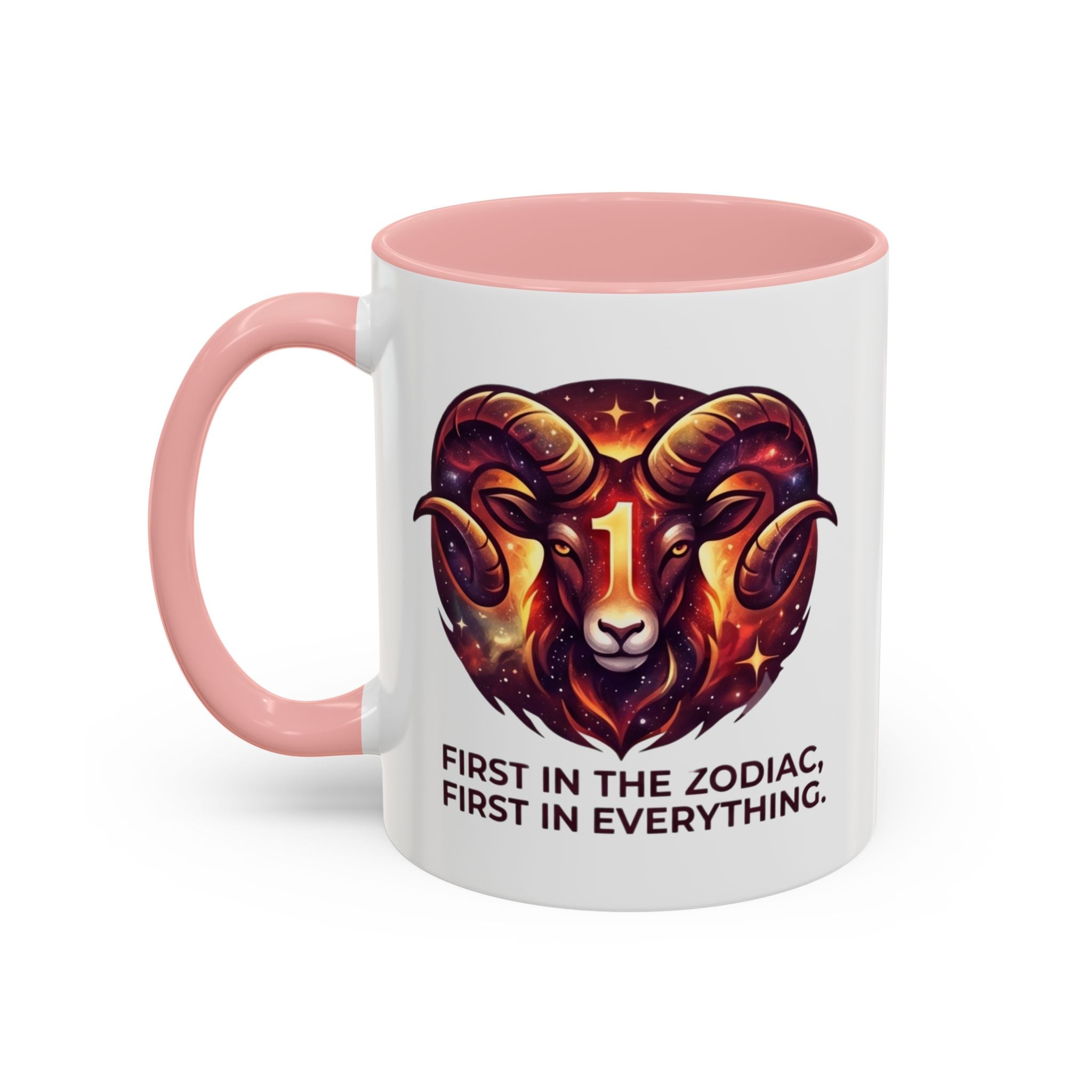 Aries Zodiac Coffee Mug — "First in the Zodiac, First in Everything" Accent Mug