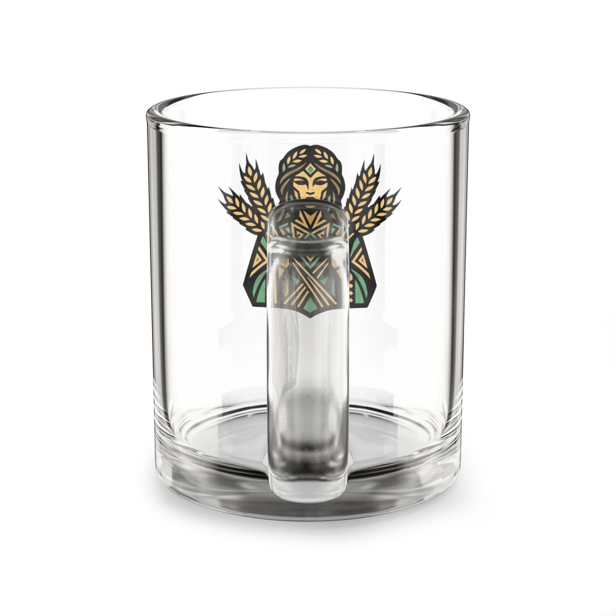 Virgo Glass Mug  — Harvest Goddess Illustration 10oz