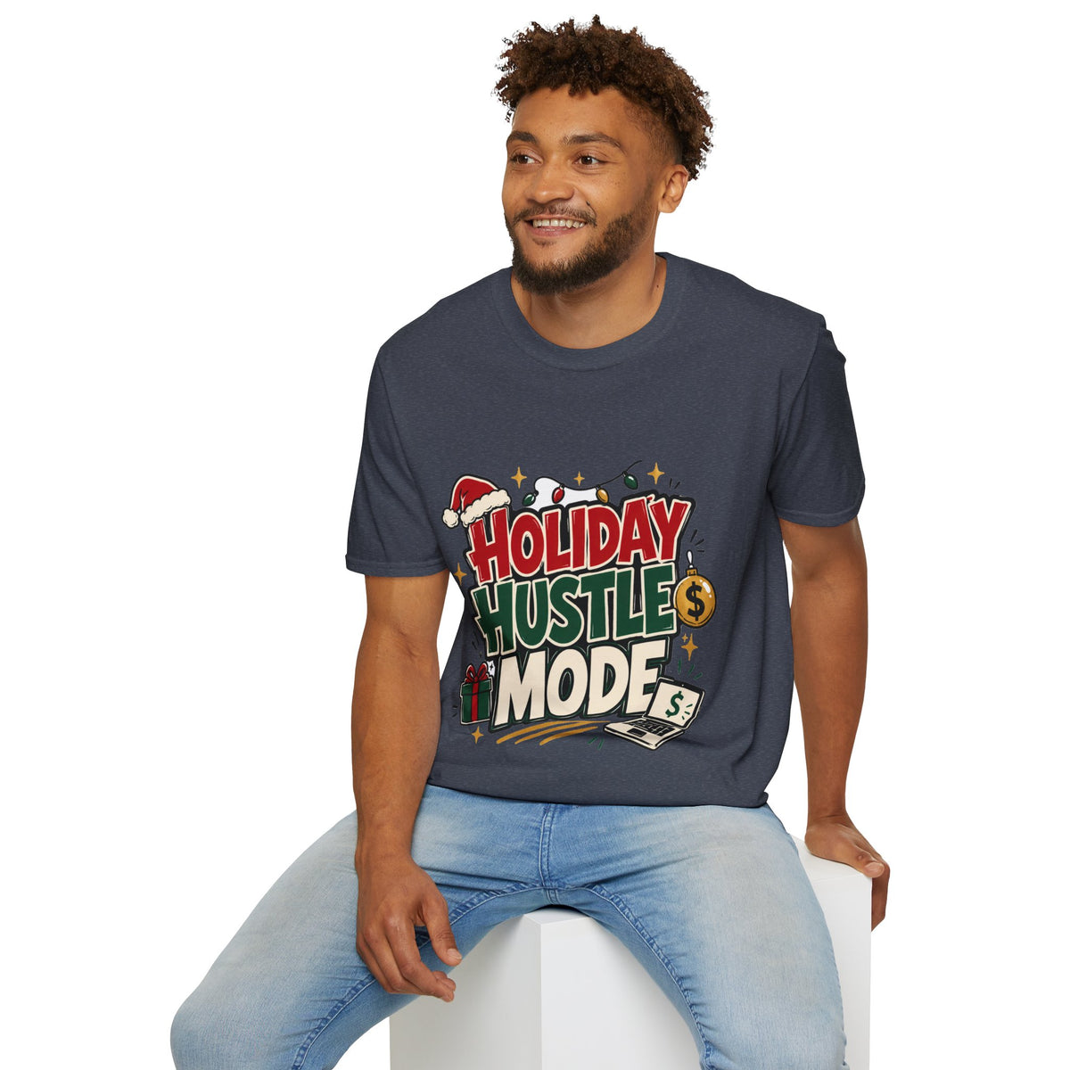 Holiday Hustle Mode T-Shirt — Funny Christmas Graphic Tee