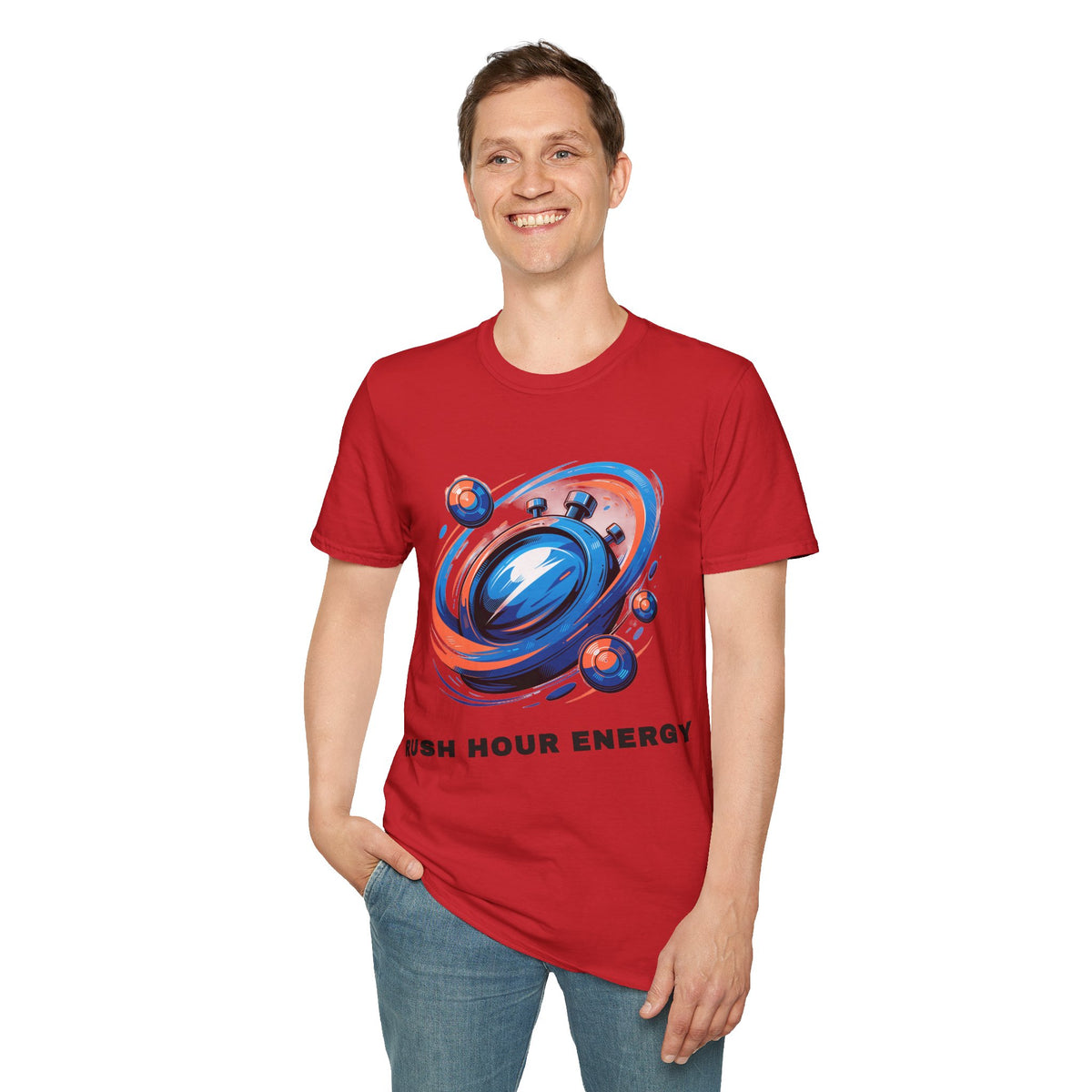 Stopwatch Orbit T-Shirt — 'Rush Hour Energy' Retro Space Graphic Tee - Trending Now - September 2026