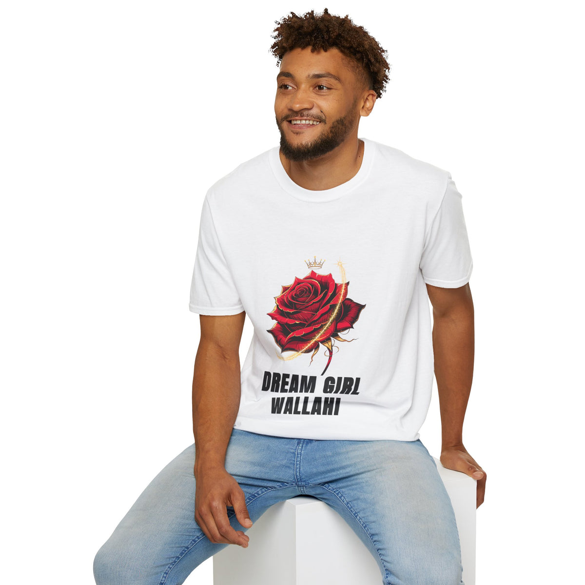 Dream Girl Wallahi Rose T-Shirt — Crowned Red Rose Graphic Tee - Trending Now - August 2026