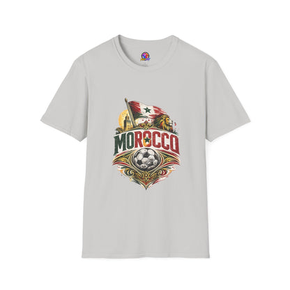 Morocco Soccer T-Shirt — Vintage Flag & Lion Football Tee