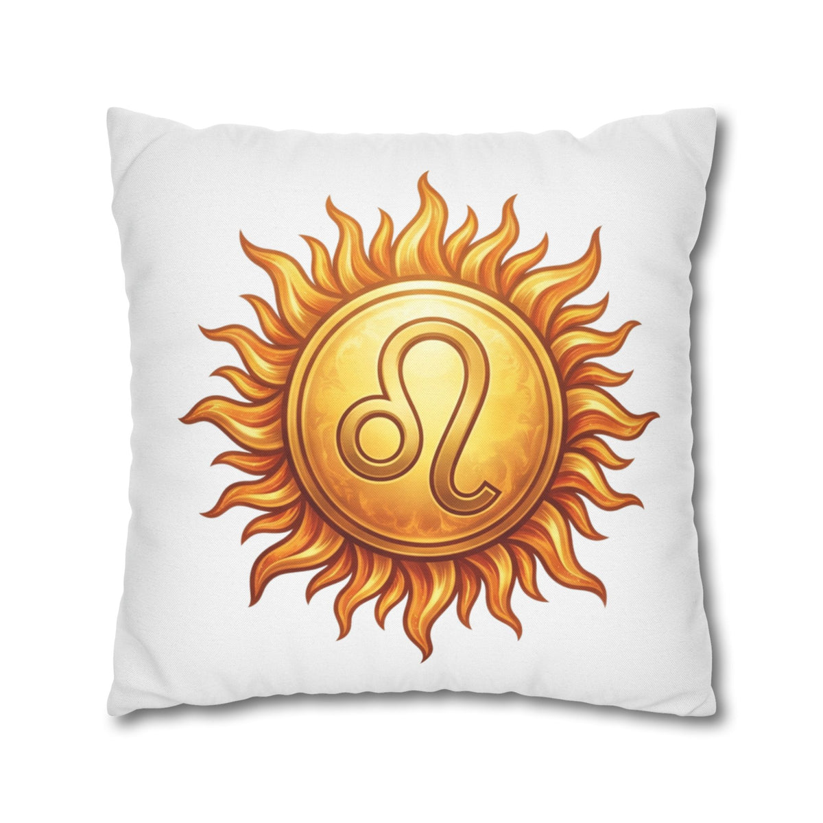 Leo Sun Zodiac Decorative Pillow Spun Square Pillowcase