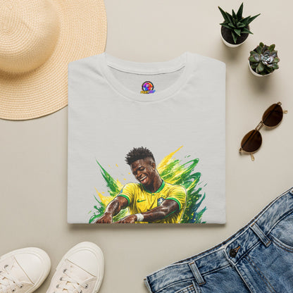 Brazil  Soccer Celebration T-Shirt — Brazilian Football Player Artwork