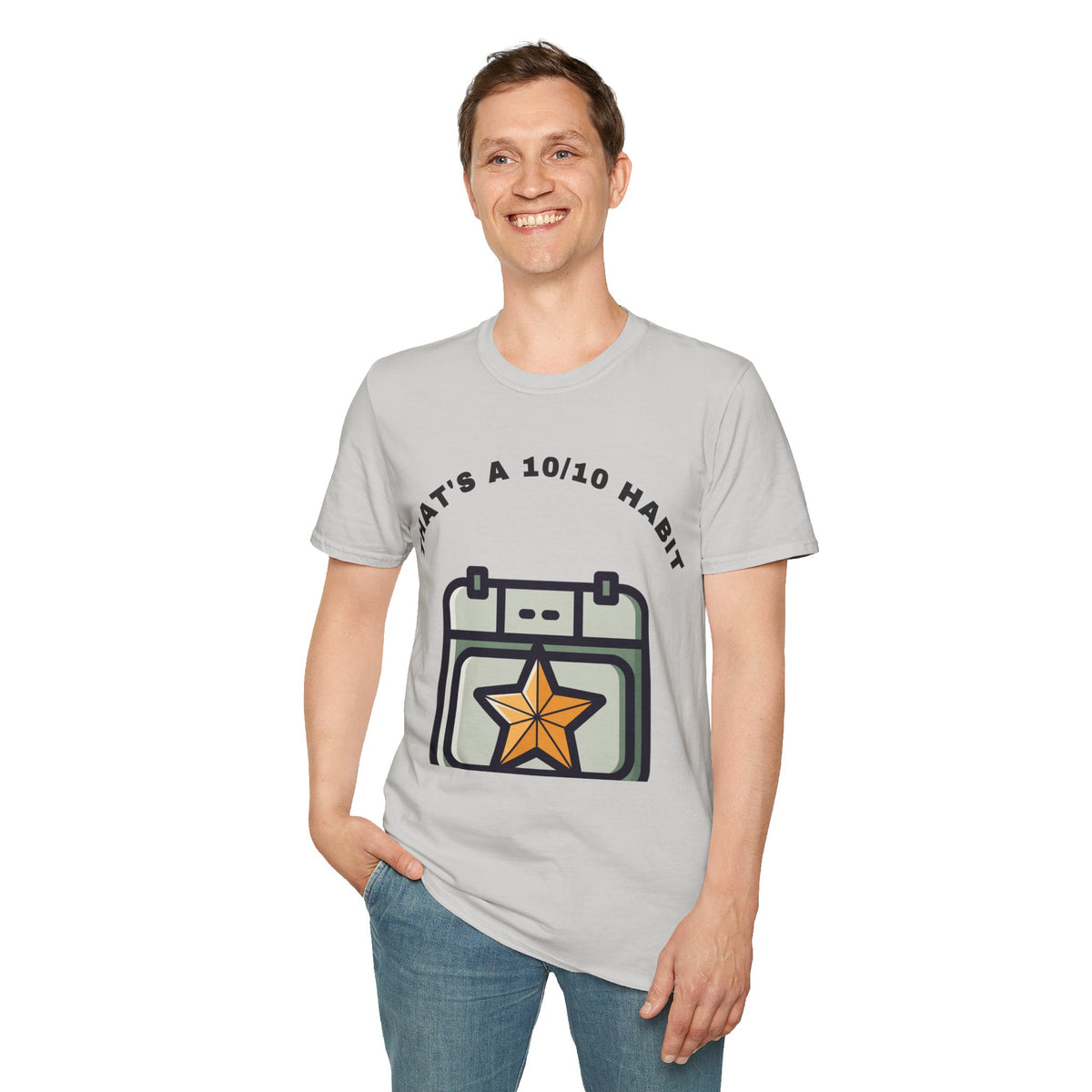 T-Shirt — "That's a 10/10 Habit" Star Patch Graphic Tee - Trending Now - September 2026