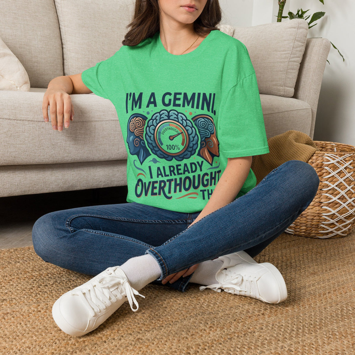 I’m A Gemini T-Shirt – “I Already Overthought It” Zodiac Tee