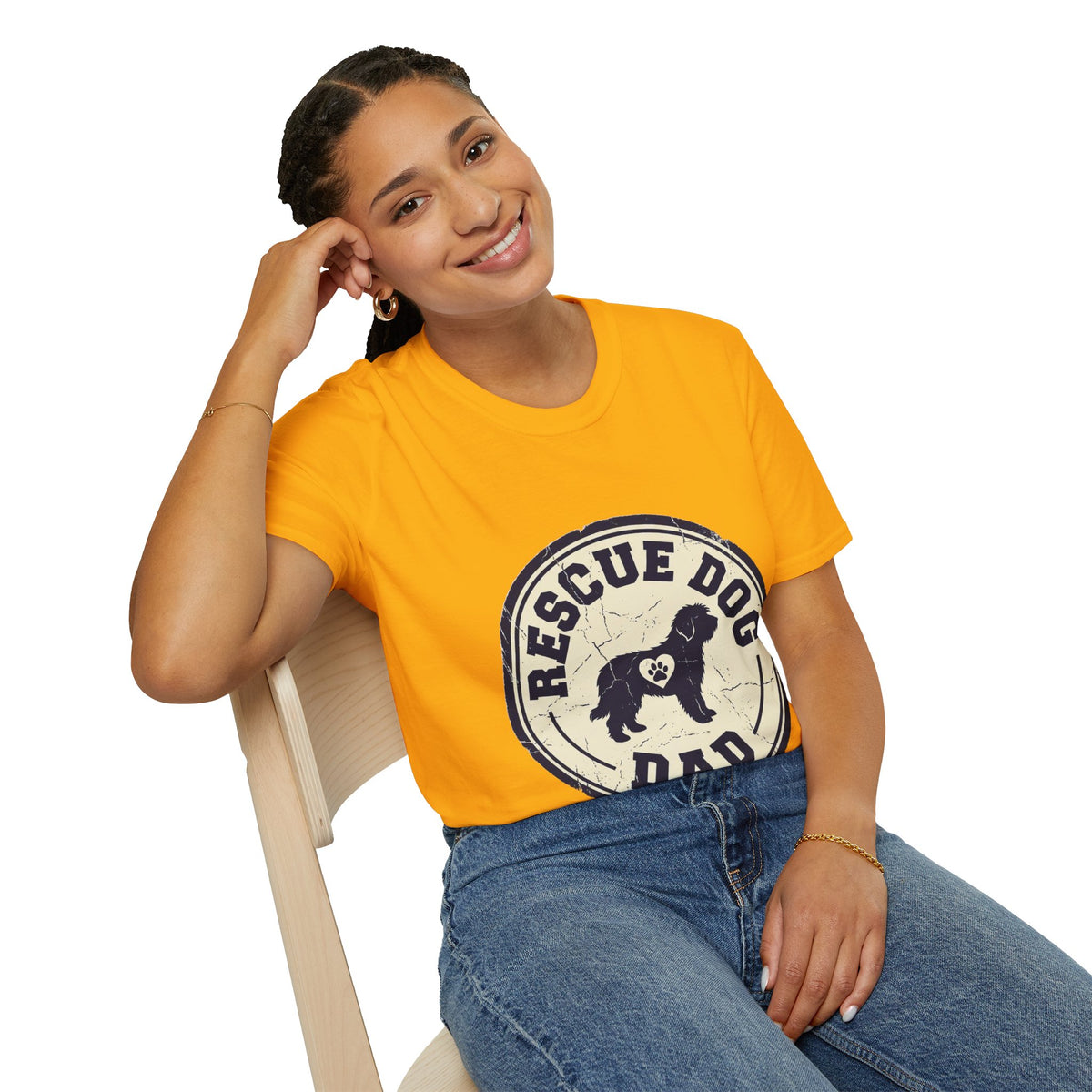 Rescue Dog Dad T-Shirt – Vintage Shelter Pup Support Tee