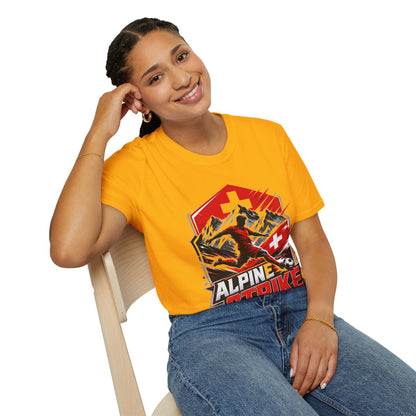 Switzerland Alpine Strike T‑Shirt – Swiss Mountain Ski & Snowboard Graphic