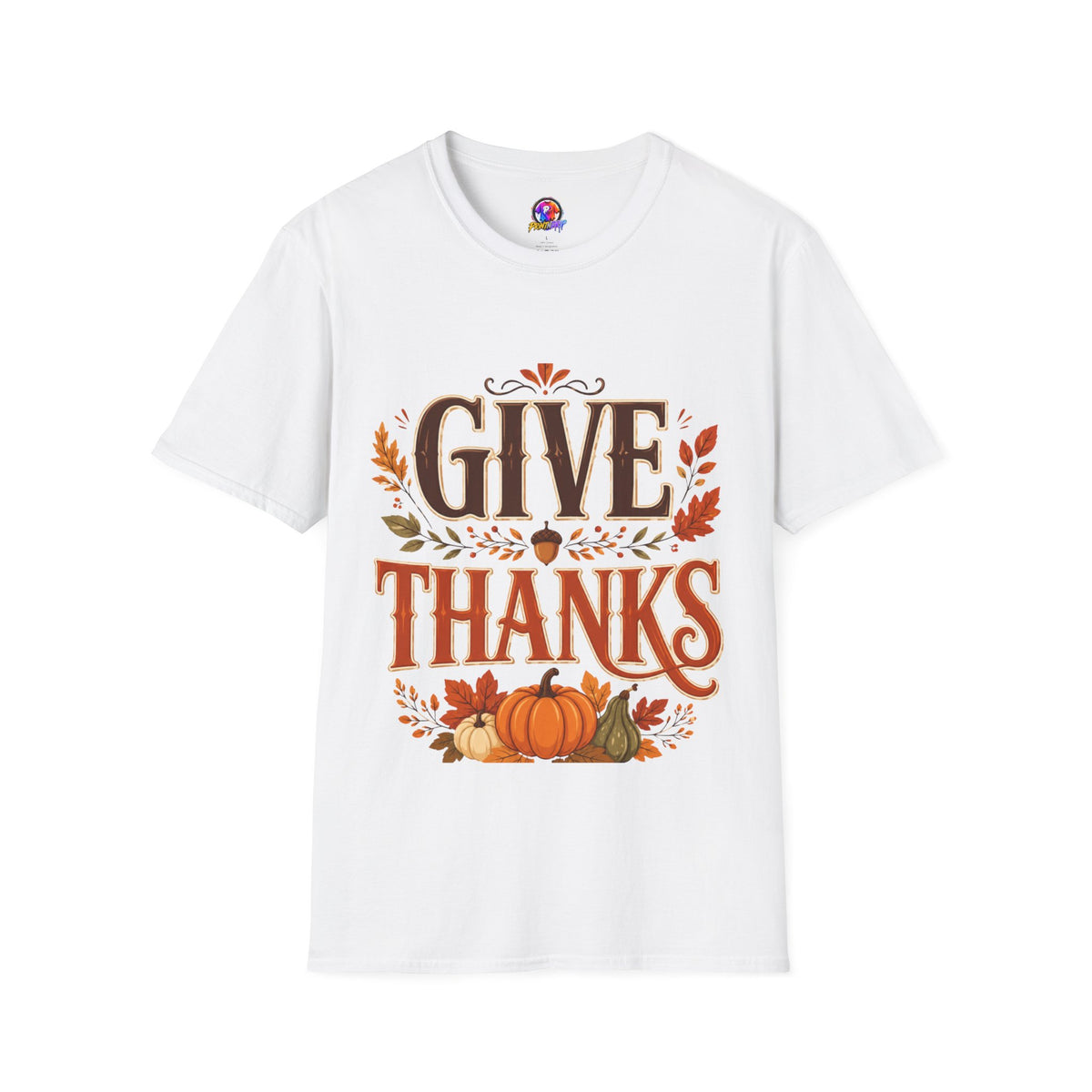 Thanksgiving T-Shirt Give Thanks T-Shirt — Autumn Thanksgiving Graphic Tee