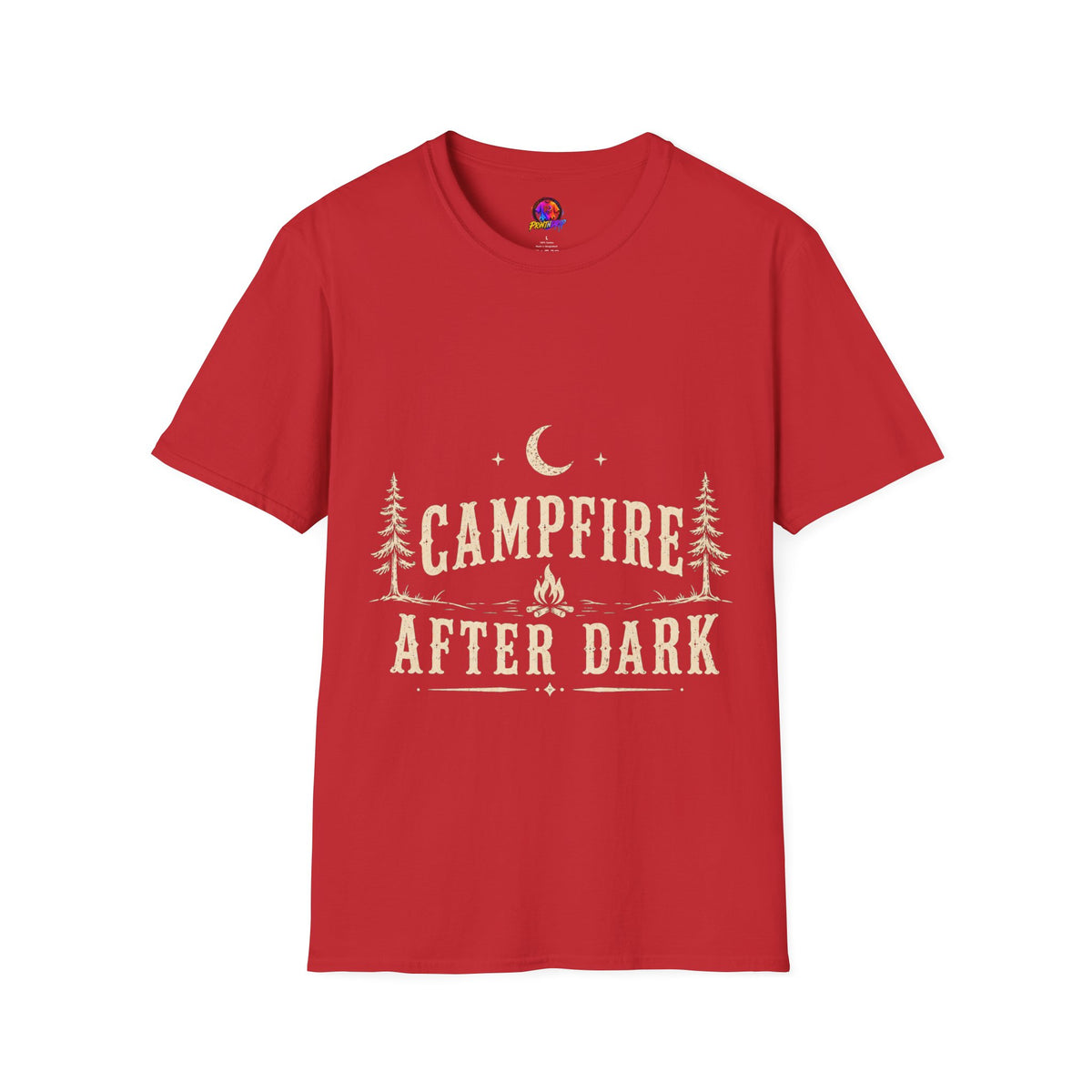 Campfire After Dark T-Shirt — Moonlit Camping Graphic Tee